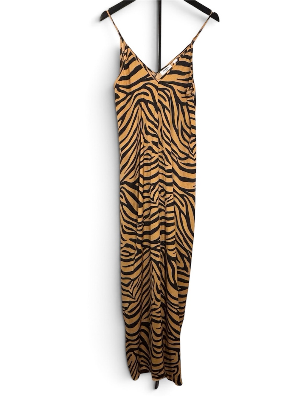 Van Winkle & Co Satin Spaghetti Strap Maxi Luxury Slip Dress V Neck Sexy Classic
